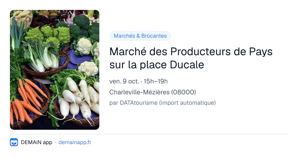 Marché des Producteurs de Pays sur la place Ducale — Charleville-Mézières