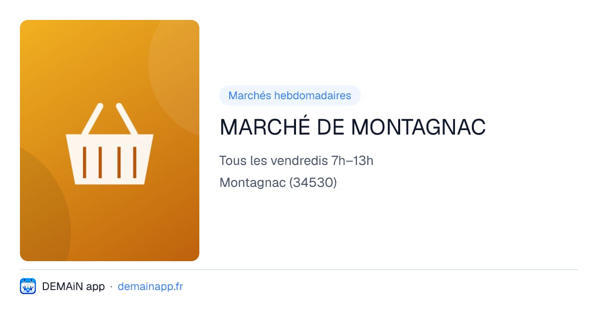 MARCHÉ DE MONTAGNAC — Montagnac