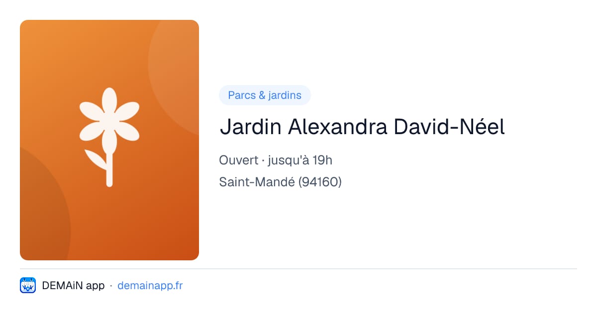 Jardin Alexandra David-Néel — Saint-Mandé