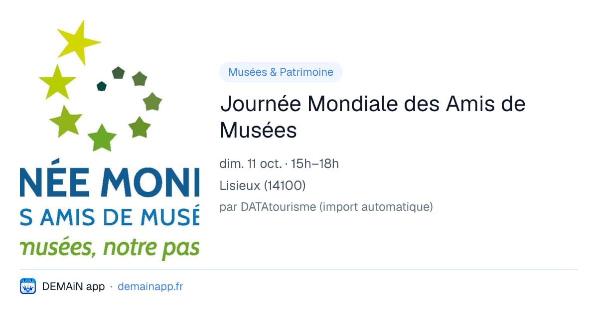 Journée Mondiale des Amis de Musées — Lisieux