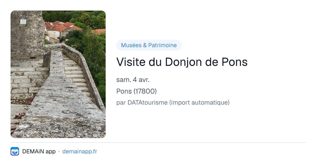 Visite du Donjon de Pons — Pons