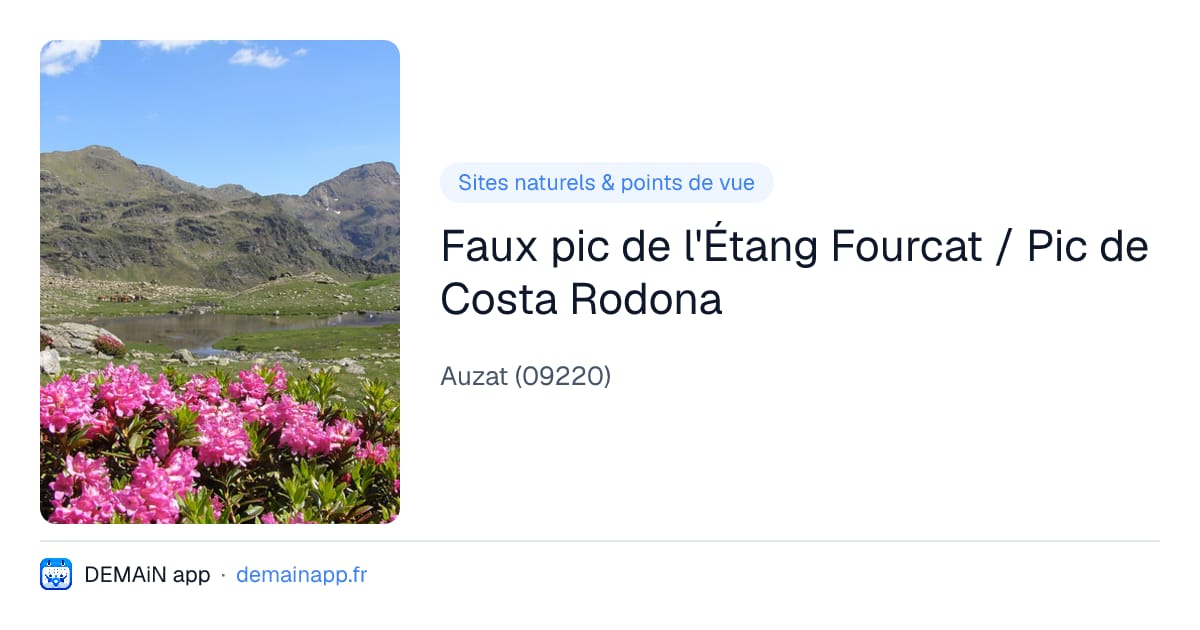 Faux pic de l'Étang Fourcat / Pic de Costa Rodona — Auzat