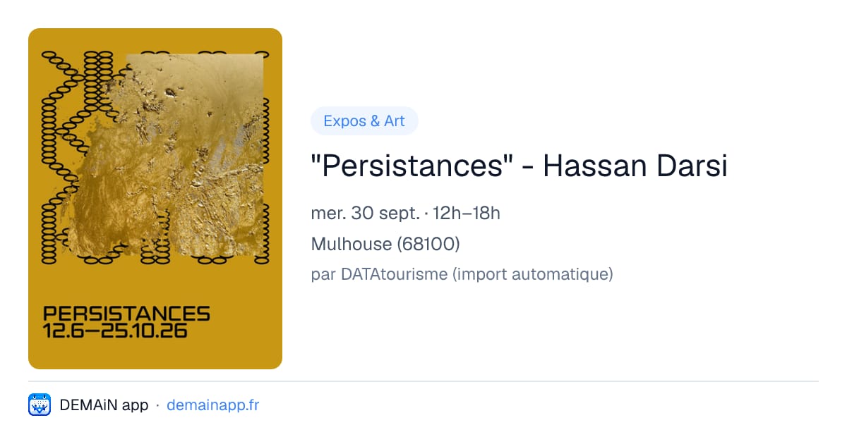 "Persistances" - Hassan Darsi — Mulhouse