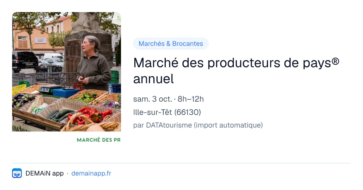 Marché des producteurs de pays® annuel — Ille-sur-Têt