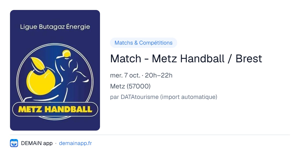 Match - Metz Handball / Brest — Metz