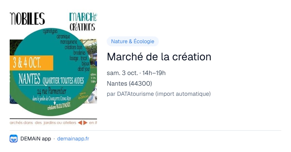 Marché de la création — Nantes