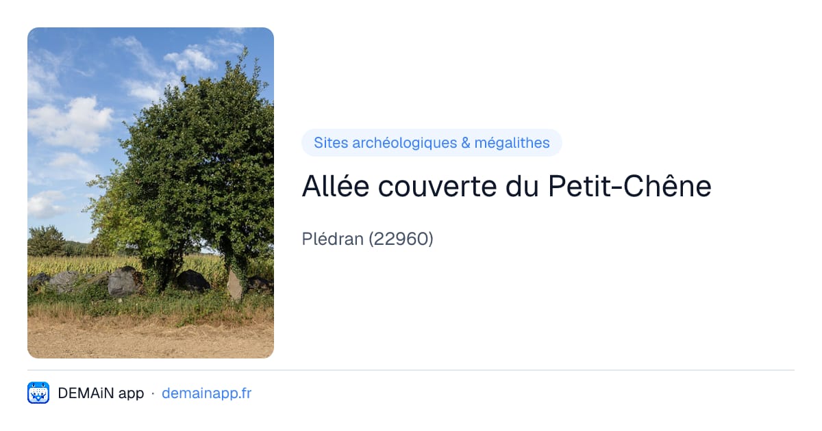 Allée couverte du Petit-Chêne — Plédran