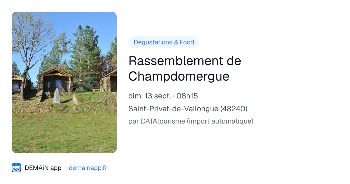Rassemblement de Champdomergue — Saint-Privat-de-Vallongue