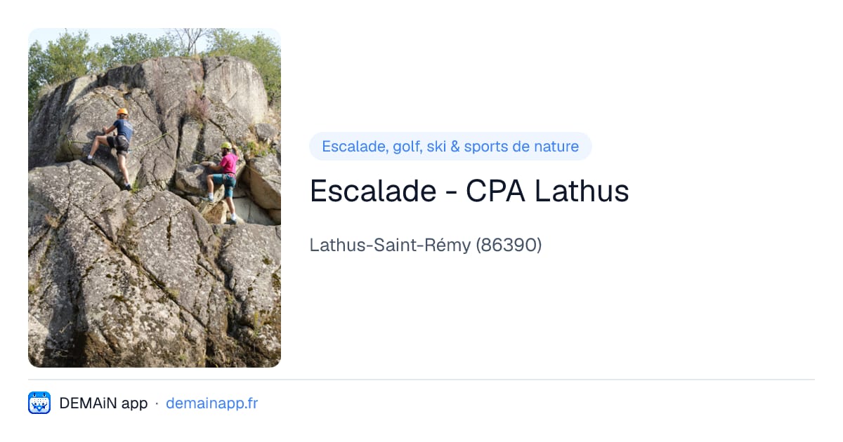 Escalade - CPA Lathus — Lathus-Saint-Rémy