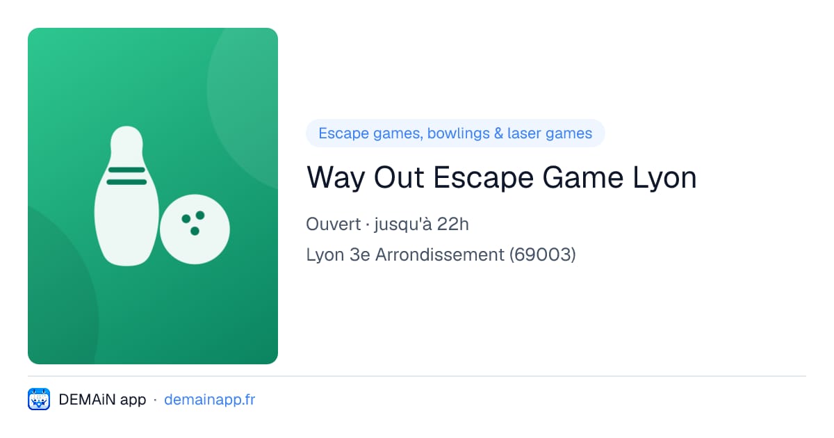 Way Out Escape Game Lyon — Lyon 3e Arrondissement