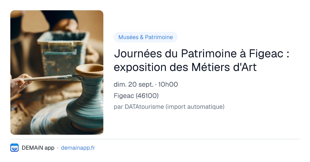 Journées du Patrimoine à Figeac : exposition des Métiers d'Art — Figeac