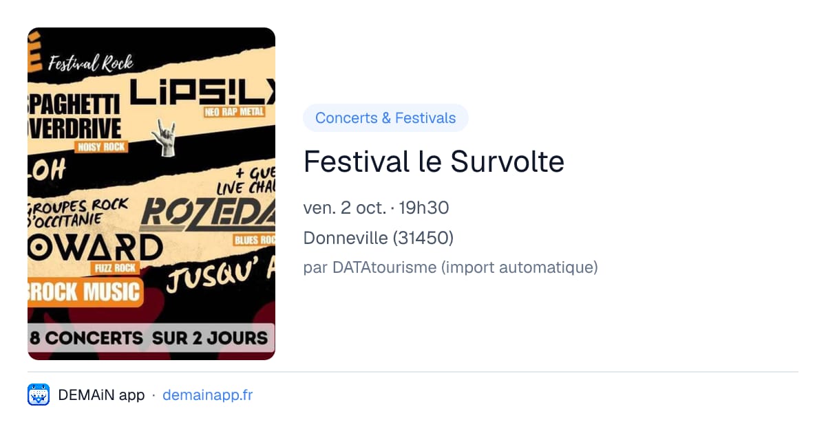 Festival le Survolte — Donneville