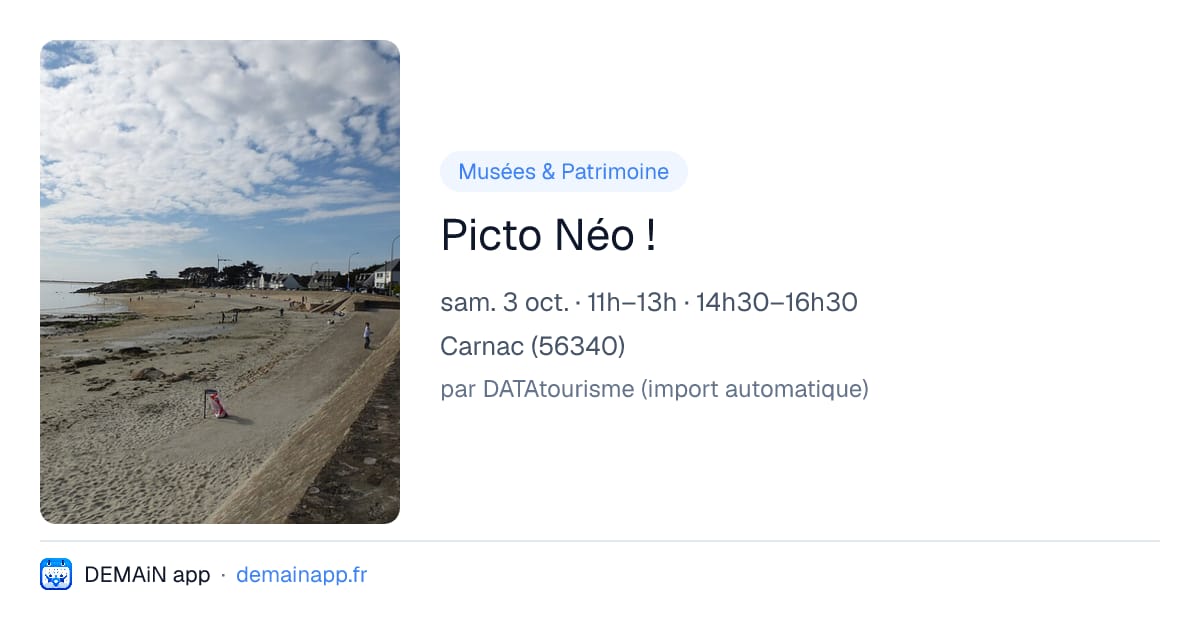 Picto Néo ! — Carnac
