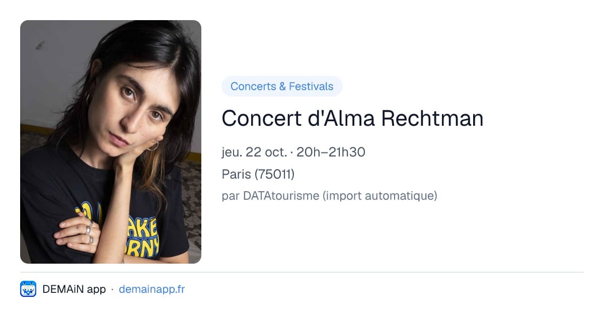 Concert d'Alma Rechtman — Paris