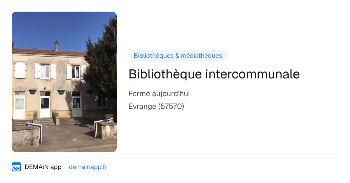 Bibliothèque intercommunale — Évrange