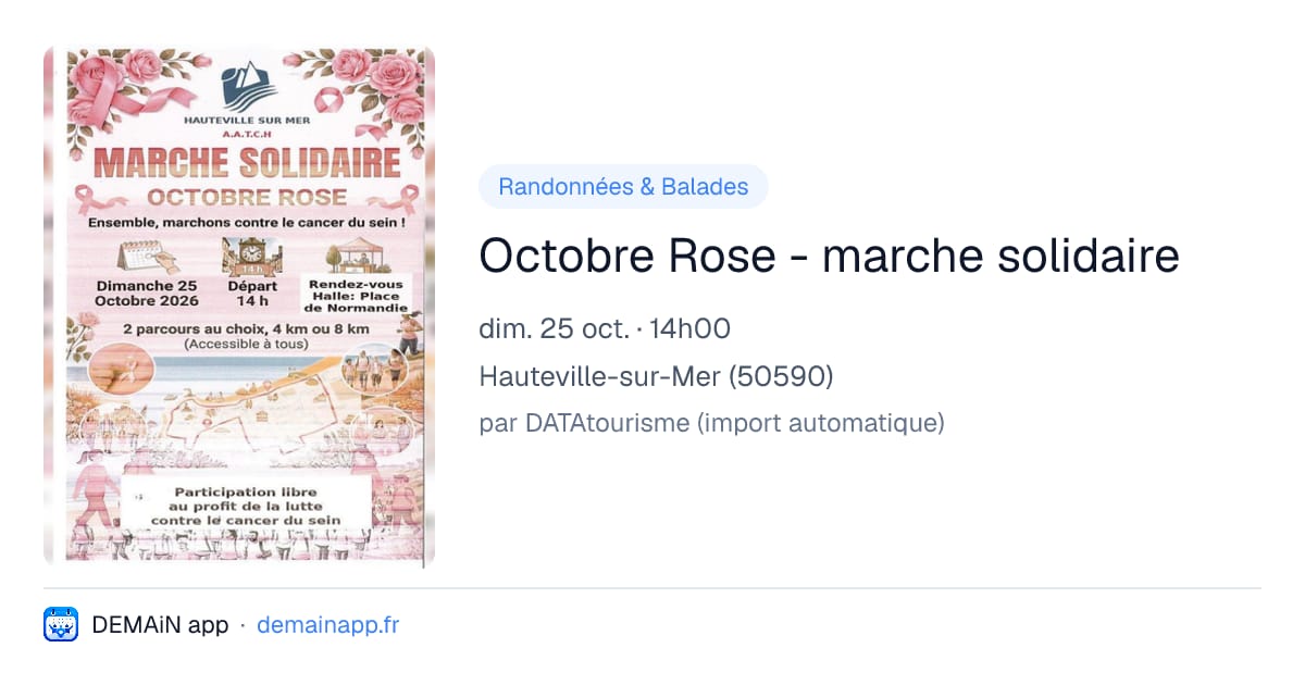 Octobre Rose - marche solidaire — Hauteville-sur-Mer