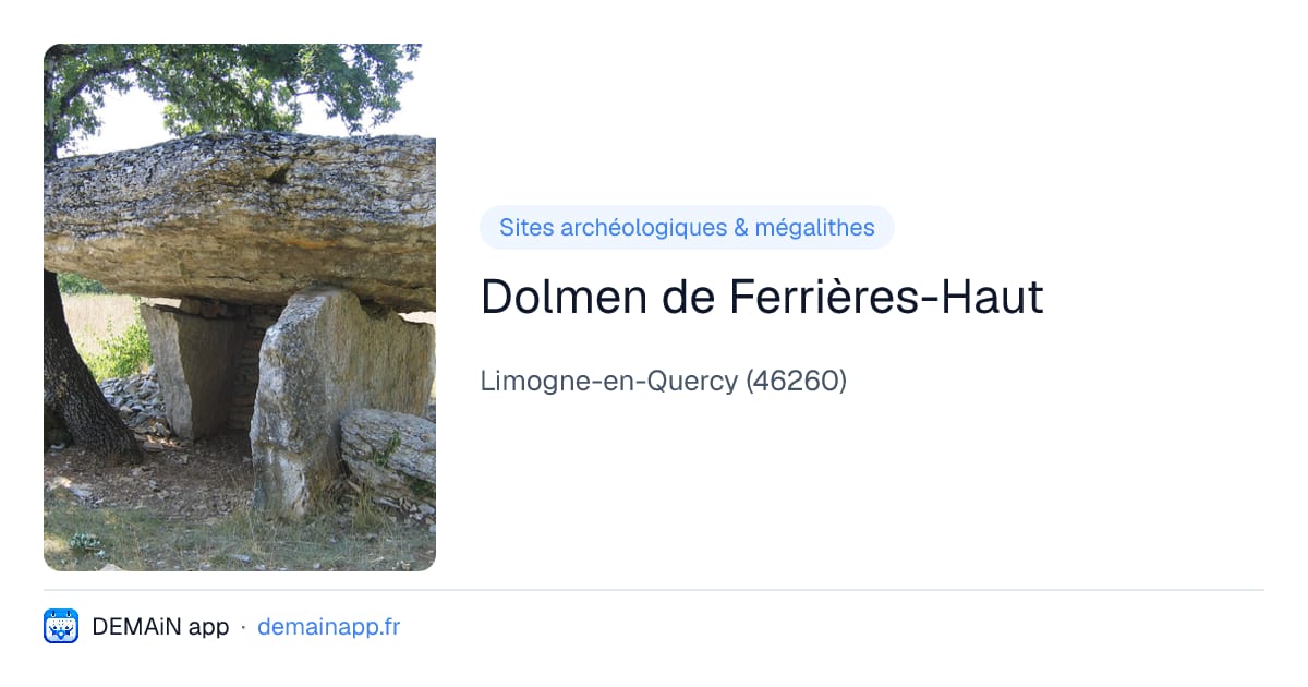 Dolmen de Ferrières-Haut — Limogne-en-Quercy