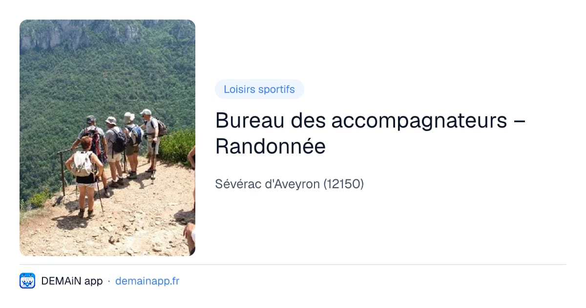 Bureau des accompagnateurs – Randonnée — Sévérac d'Aveyron