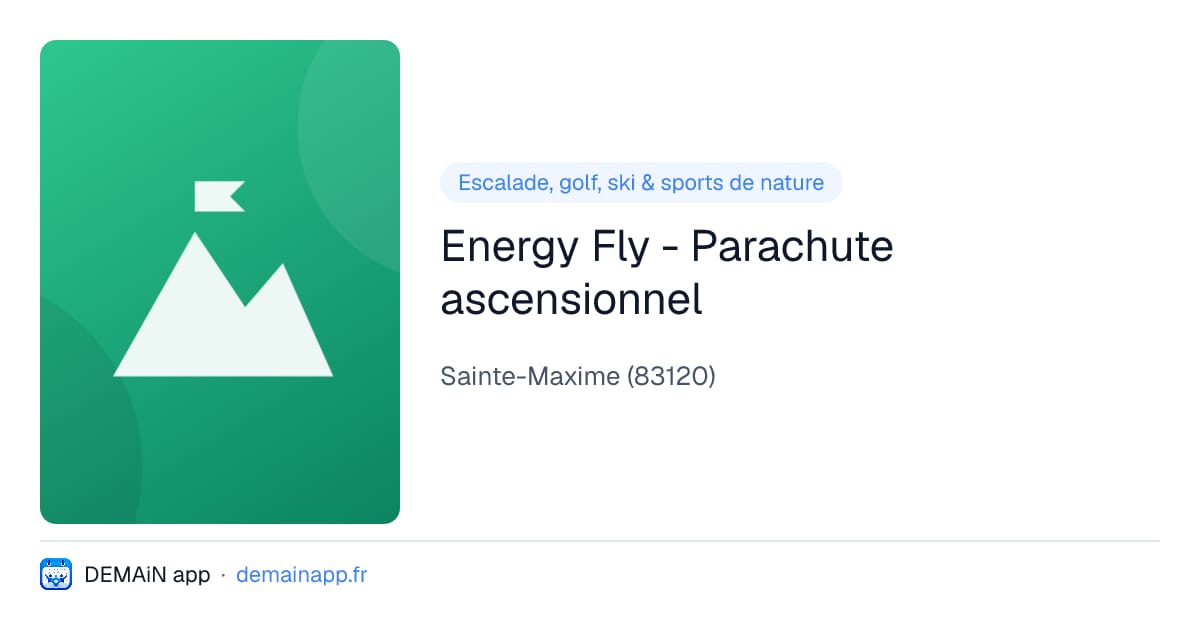 Energy Fly - Parachute ascensionnel — Sainte-Maxime