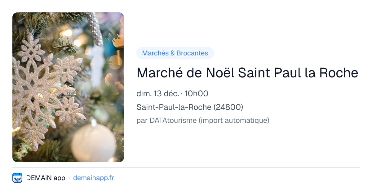 Marché de Noël Saint Paul la Roche — Saint-Paul-la-Roche