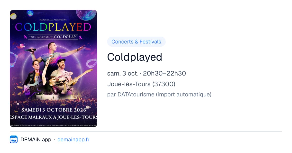 Coldplayed — Joué-lès-Tours