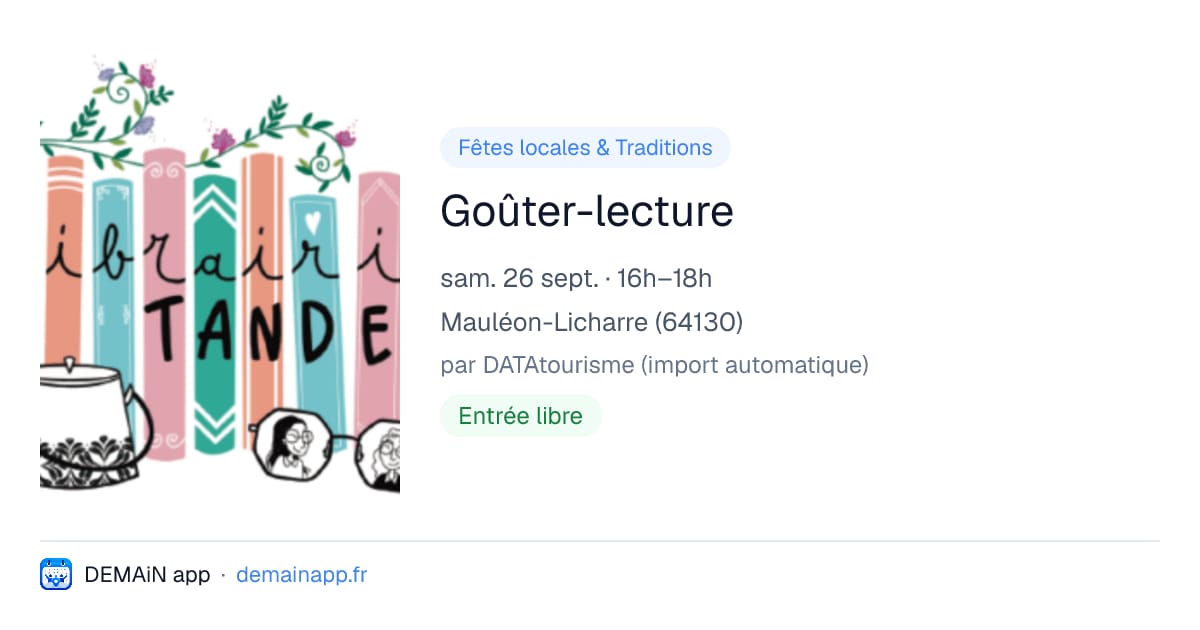 Goûter-lecture — Mauléon-Licharre