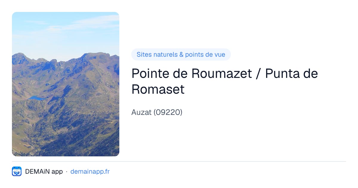 Pointe de Roumazet / Punta de Romaset — Auzat