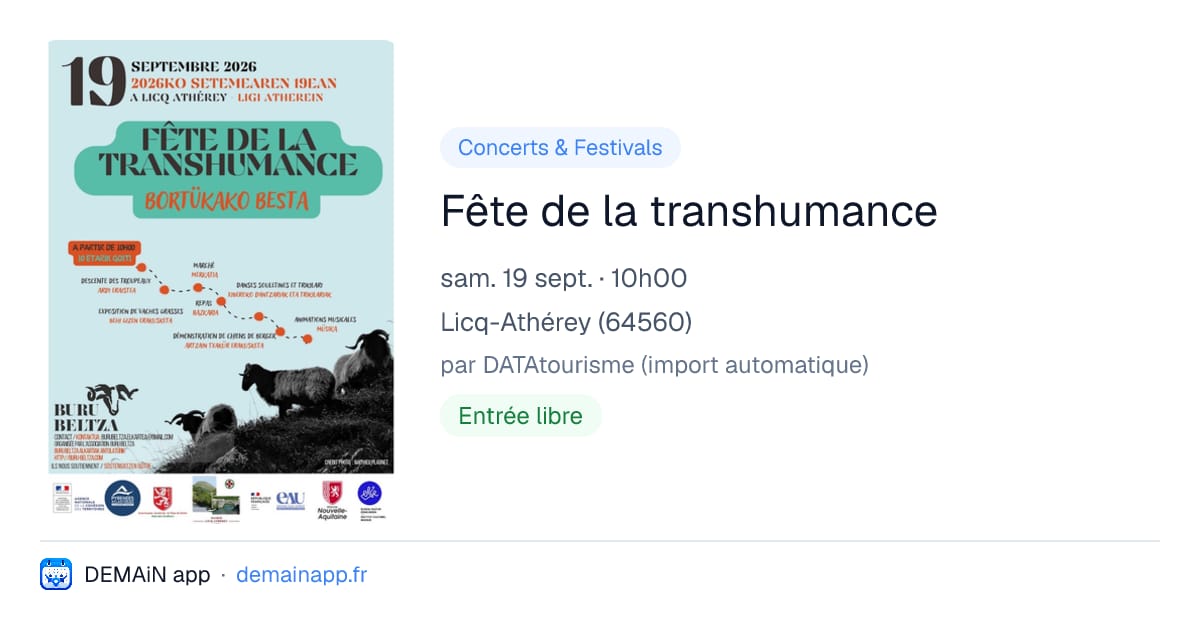 Fête de la transhumance — Licq-Athérey