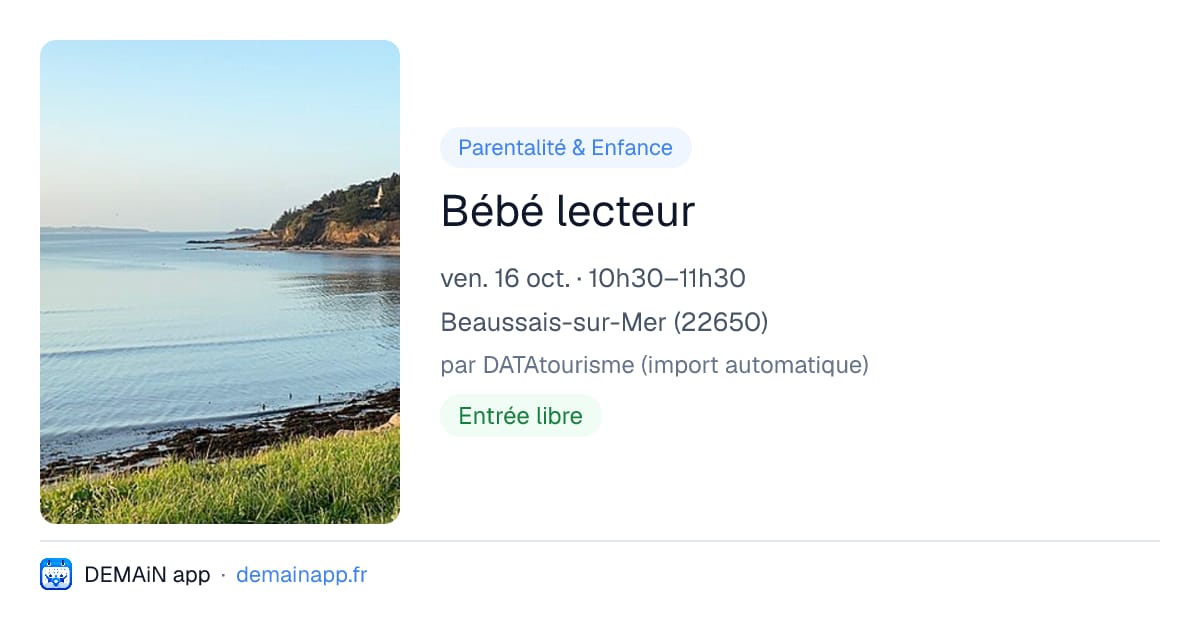 Bébé lecteur — Beaussais-sur-Mer