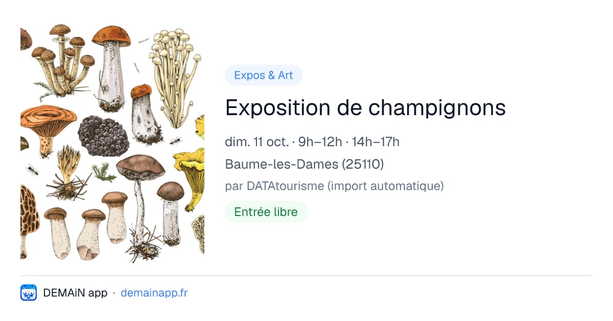 Exposition de champignons — Baume-les-Dames