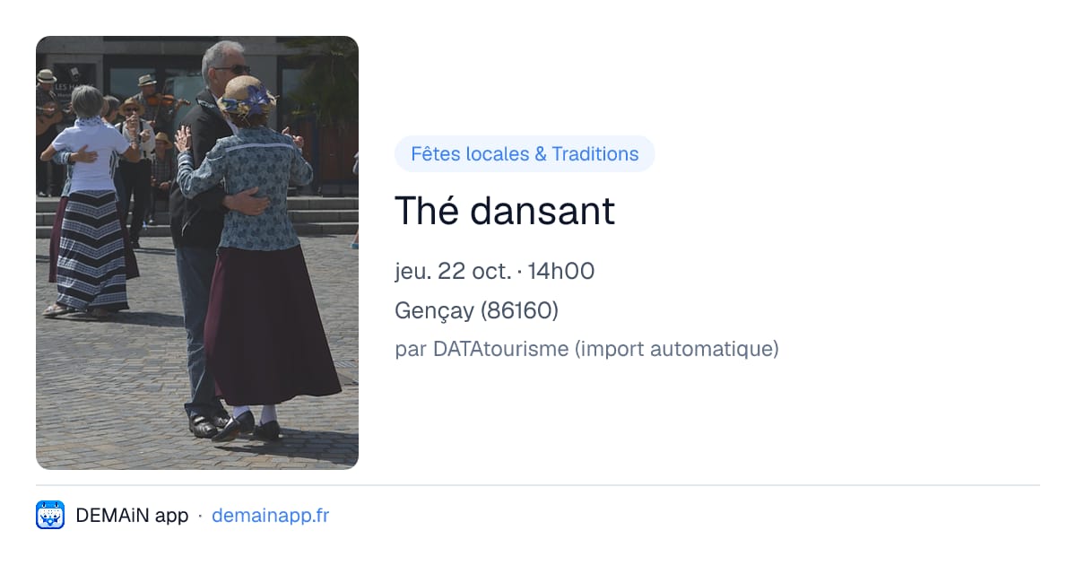 Thé dansant — Gençay