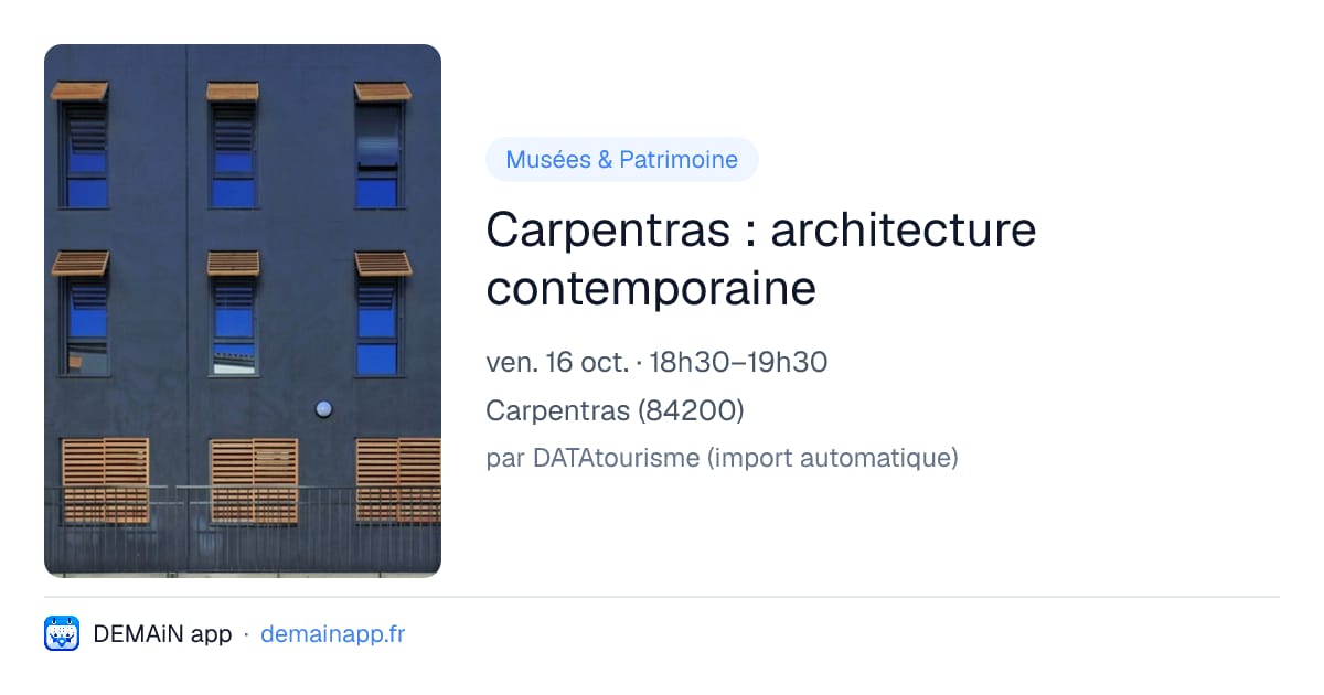Carpentras : architecture contemporaine — Carpentras
