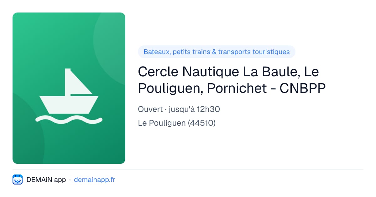 Cercle Nautique La Baule, Le Pouliguen, Pornichet - CNBPP — Le Pouliguen