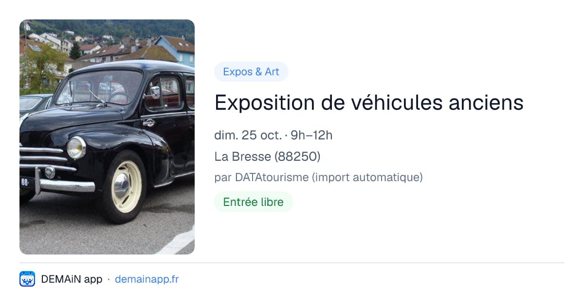 Exposition de véhicules anciens — La Bresse