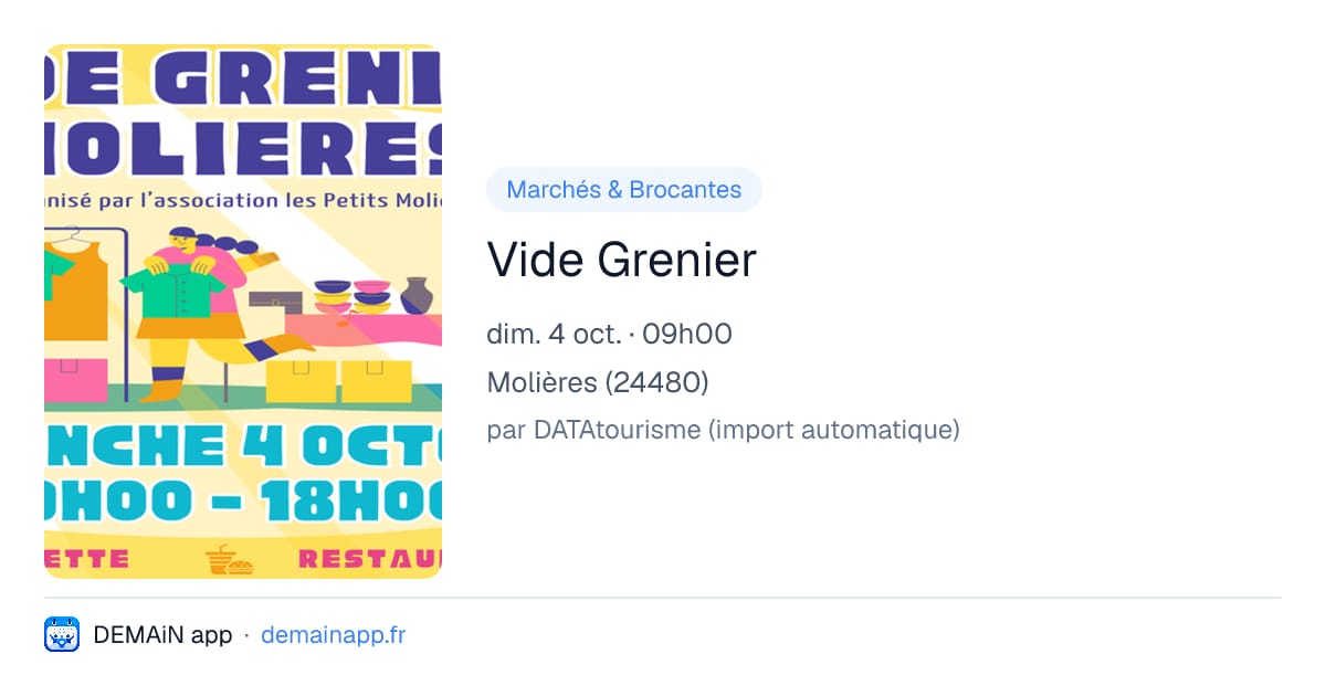 Vide Grenier — Molières