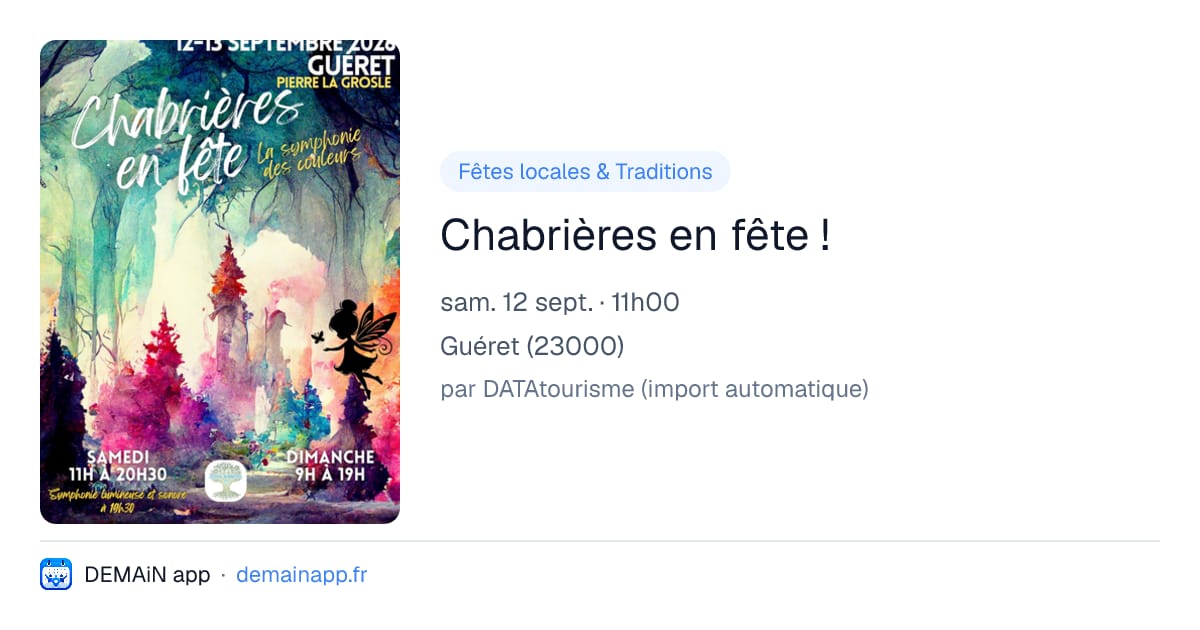 Chabrières en fête ! — Guéret
