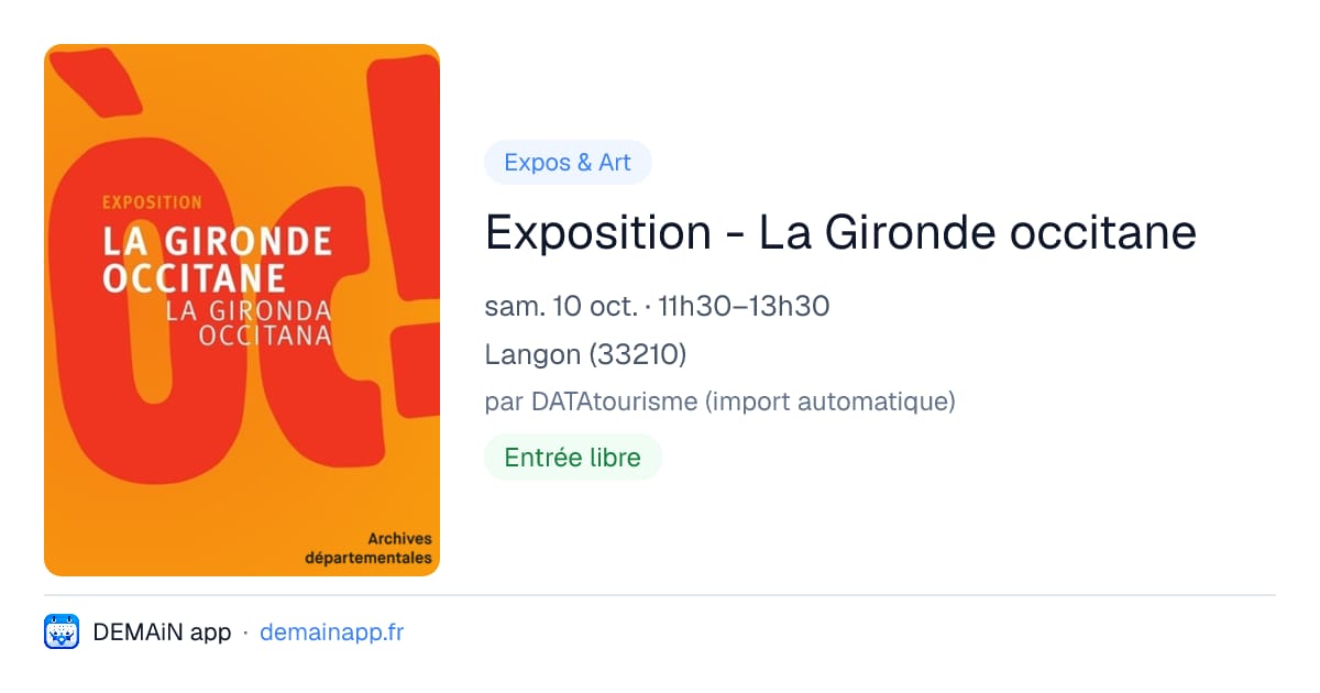Exposition - La Gironde occitane — Langon