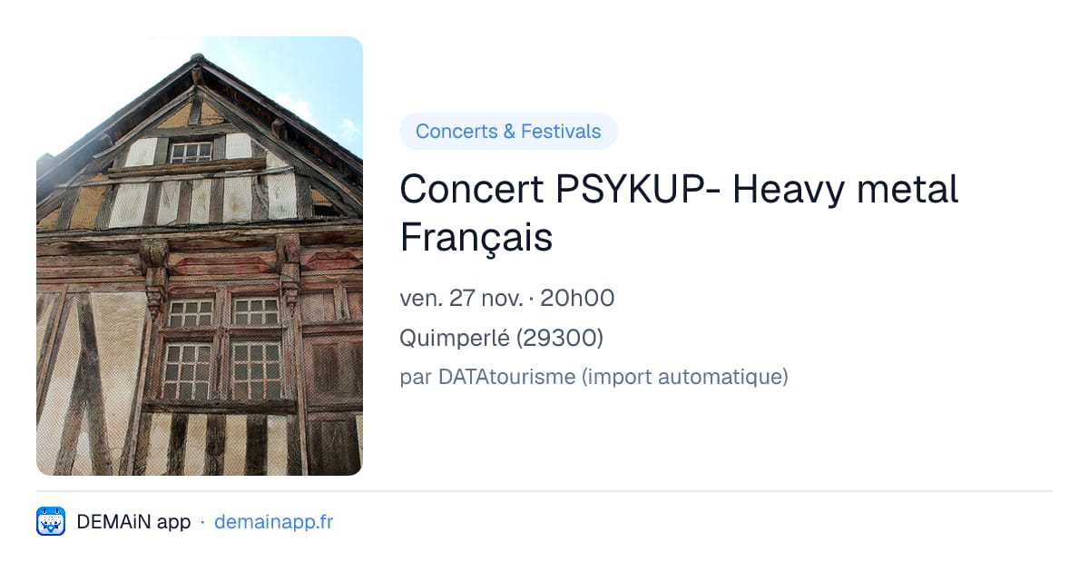 Concert PSYKUP- Heavy metal Français — Quimperlé