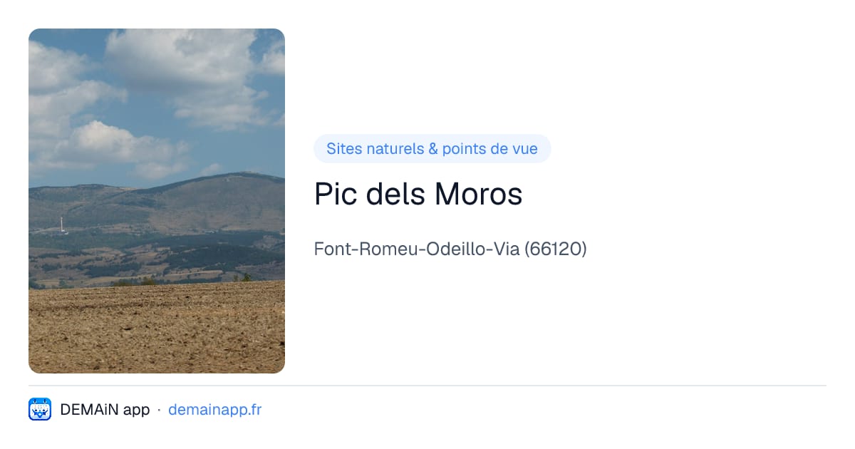 Pic dels Moros — Font-Romeu-Odeillo-Via