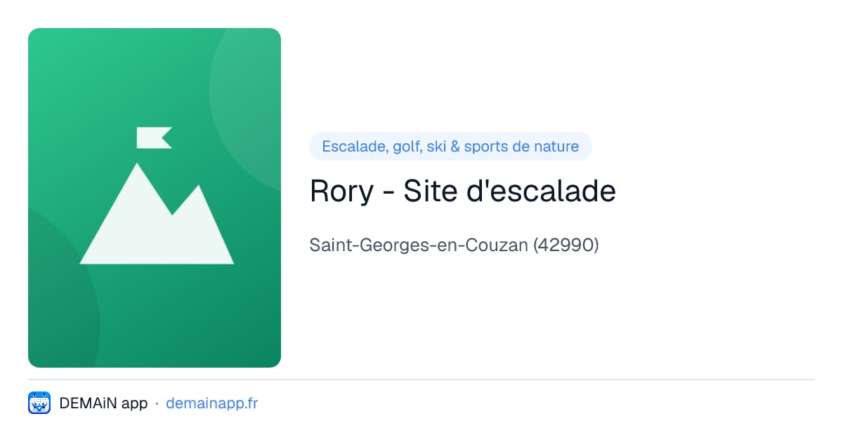 Rory - Site d'escalade — Saint-Georges-en-Couzan