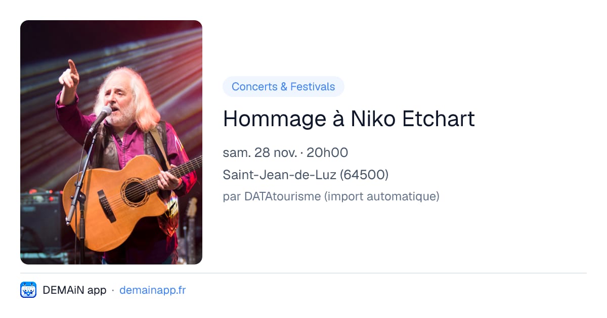 Hommage à Niko Etchart — Saint-Jean-de-Luz