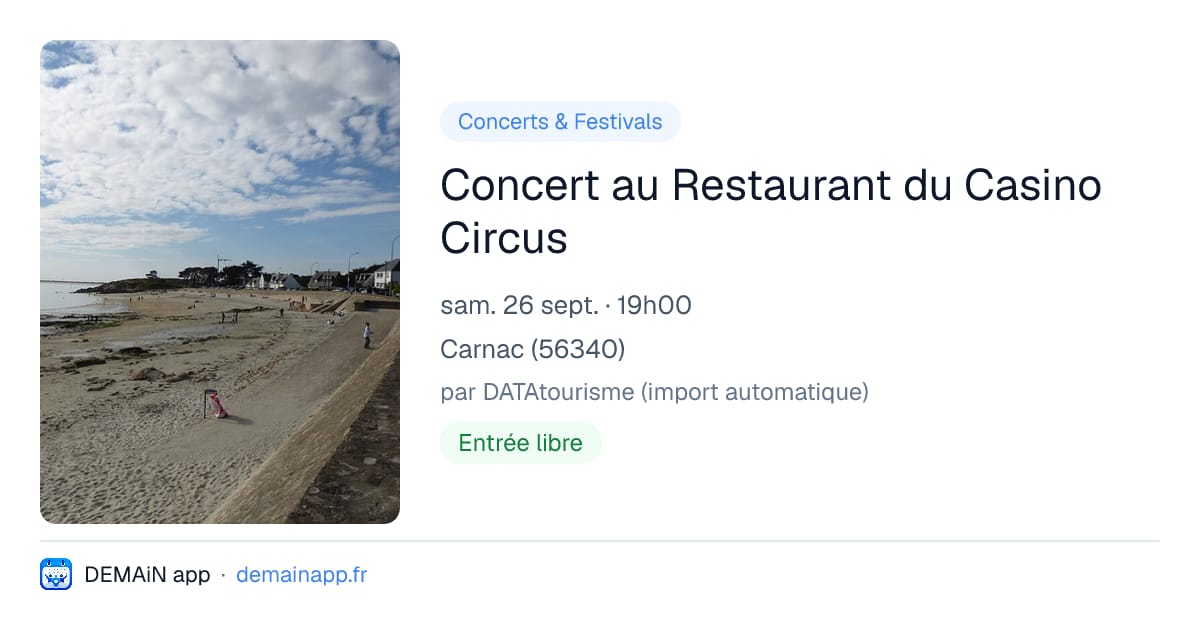 Concert au Restaurant du Casino Circus — Carnac