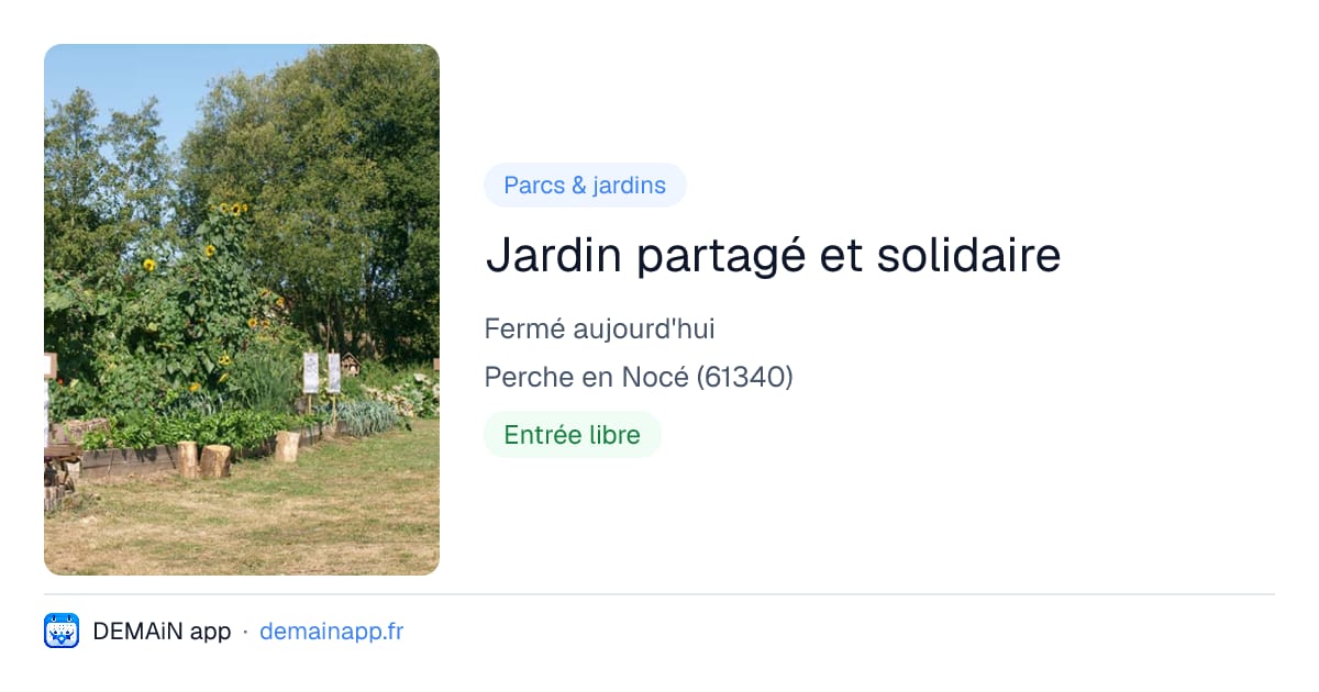 Jardin partagé et solidaire — Perche en Nocé
