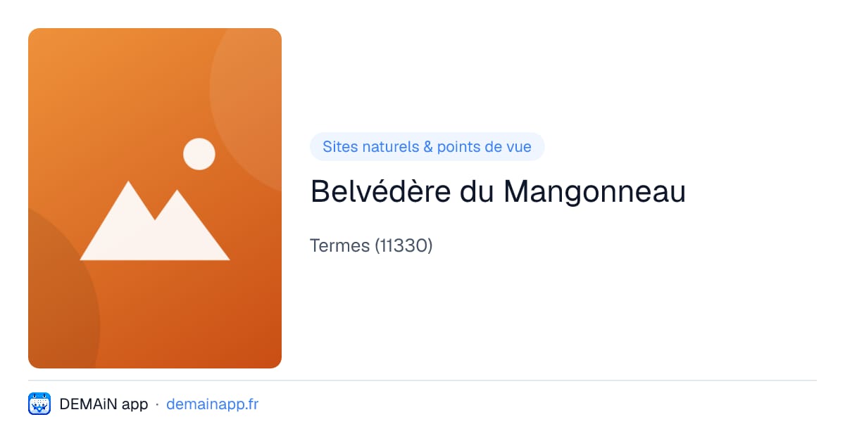 Belvédère du Mangonneau — Termes
