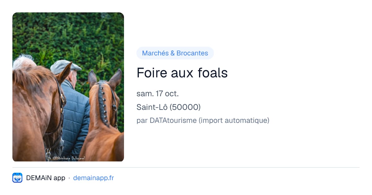 Foire aux foals — Saint-Lô