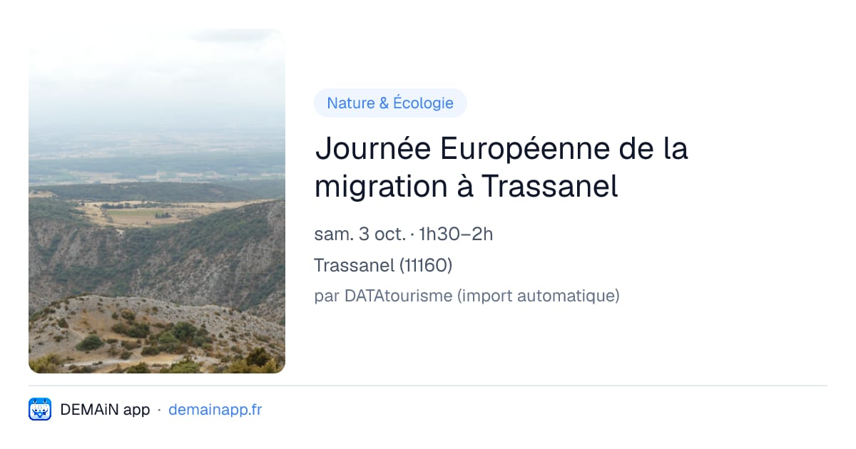 Journée Européenne de la migration à Trassanel — Trassanel