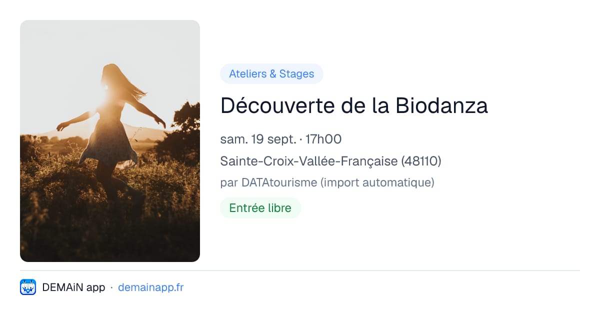 Découverte de la Biodanza — Sainte-Croix-Vallée-Française