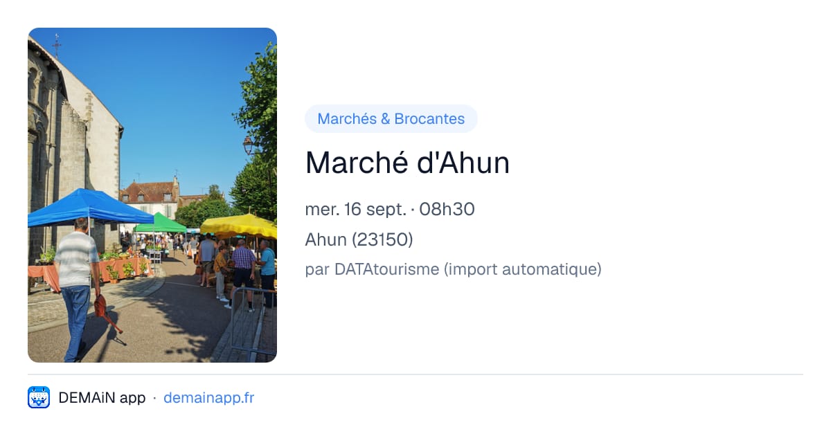 Marché d'Ahun — Ahun