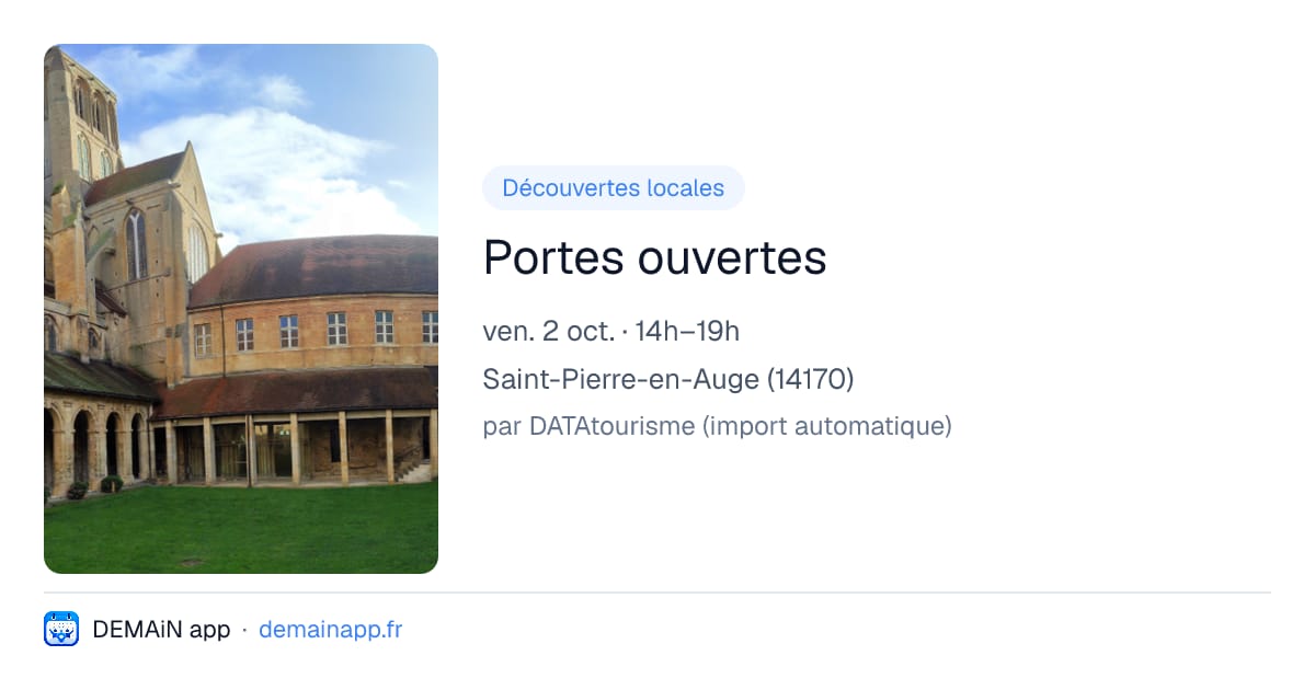 Portes ouvertes — Saint-Pierre-en-Auge