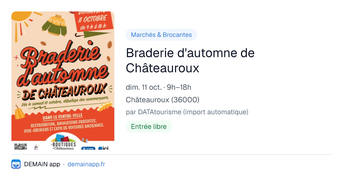 Braderie d'automne de Châteauroux — Châteauroux